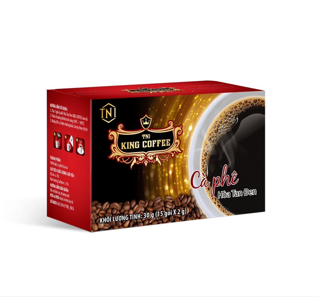 Cà phê Hòa Tan Đen - Hộp 30 g (15 gói x 2 g)