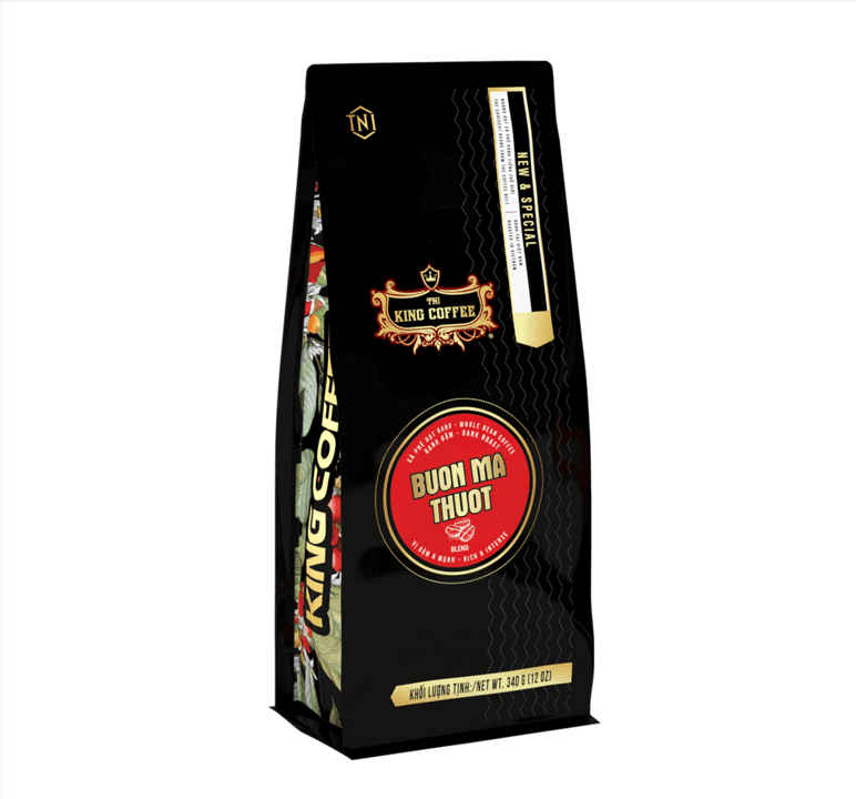 KING COFFEE Buon Ma Thuot Whole Bean Coffee 340g (E/V)