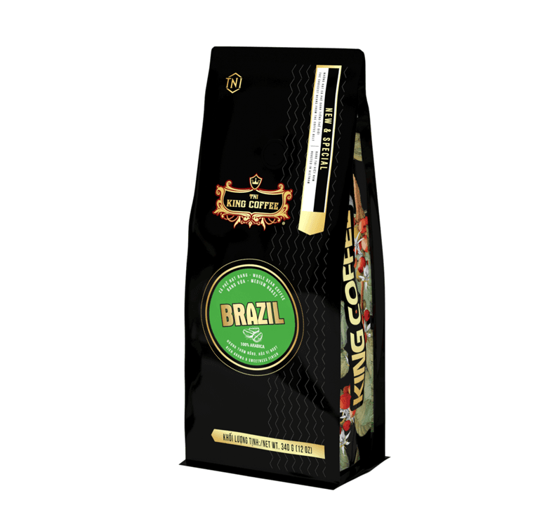 KING COFFEE Brazil Whole Bean Coffee 340g (E/V)