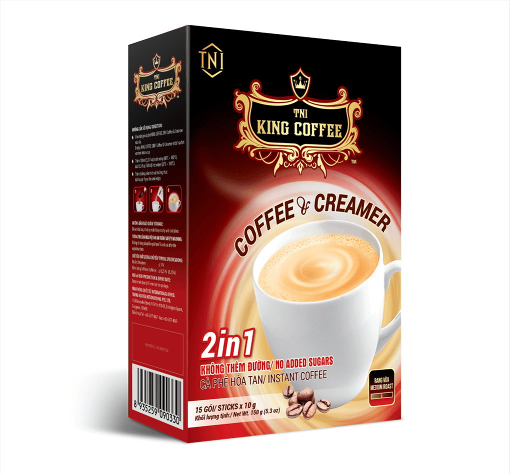 Cà phê hòa tan 2IN1 Coffee & Creamer - Hộp 150 g (15 gói x 10g)