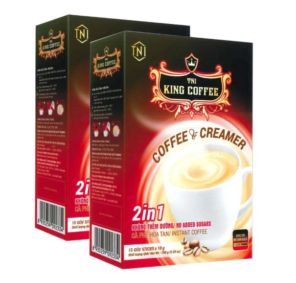 Кофе King Coffee 2в1 мгновенный кофе и Кремер - Коробка 15 палочек x 10 г (E/V)