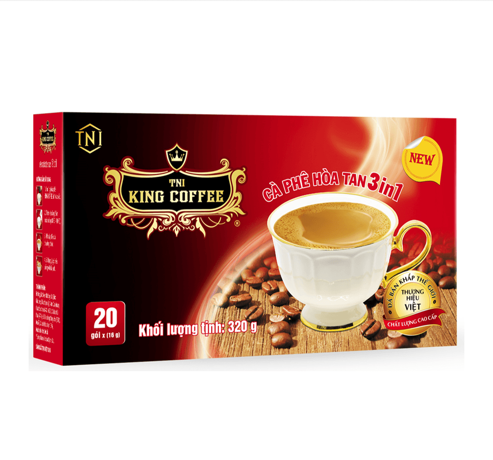 Cà phê hòa tan 3IN1 - Hộp 320 g (20 gói x 16g)