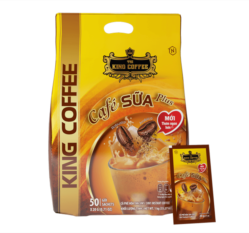 Cà phê hòa tan Café SỮA Plus - Túi 1 kg (50 gói x 20 g)