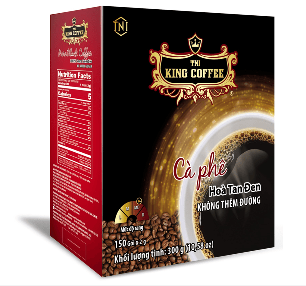 Cà phê Hòa Tan Đen - Hộp 300 g (150 gói x 2 g)