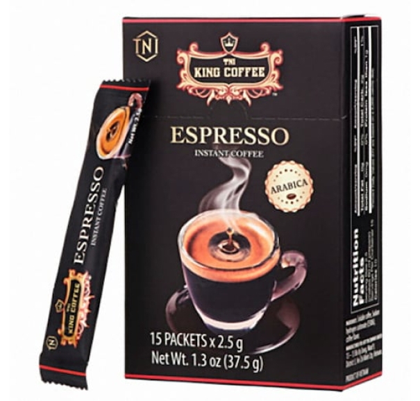 Мгновенный кофе King Espresso - Коробка 15 палочек x 2.5 г (V/V)