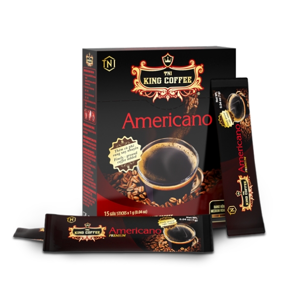 Коробка King Coffee Instant Americano Premium с 15 пакетиками (англ./вьет.)