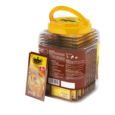 KING COFFEE Café SỮA Plus - Hộp nhựa 600g (3 dây x 10 sachets x 20g) - mat sau + sachets