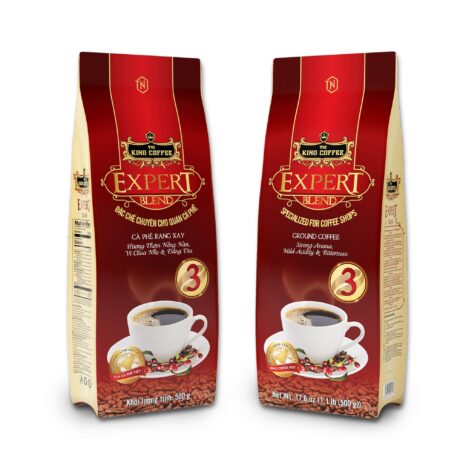 King coffee Expert Blend 3- Túi 500gr - front back