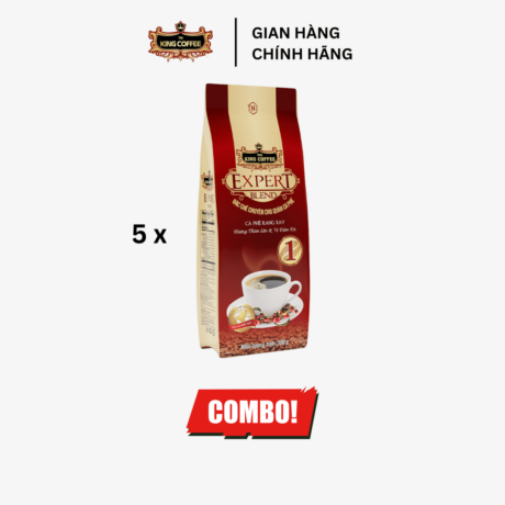 Combo 5 Cà Phê Rang Xay Expert Blend 1 KING COFFEE - Túi 100g