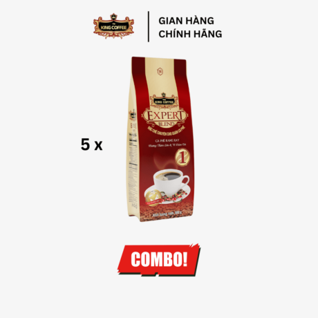 Combo 5 Cà Phê Rang Xay Expert Blend 1 KING COFFEE - Túi 500g + tặng 1 túi Expert cùng loại