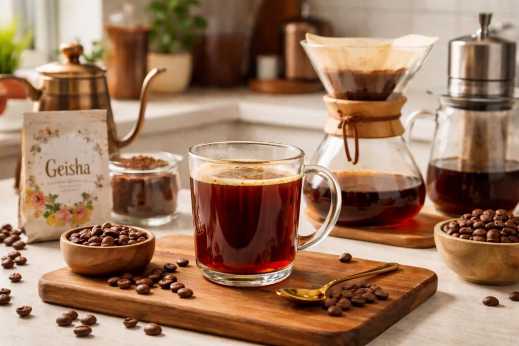Cách pha cà phê Geisha ngon nhất