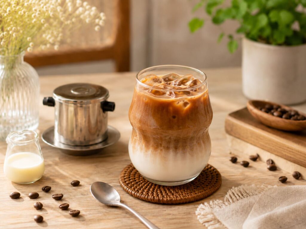 Cách pha cà phê bạc xỉu bằng máy espresso