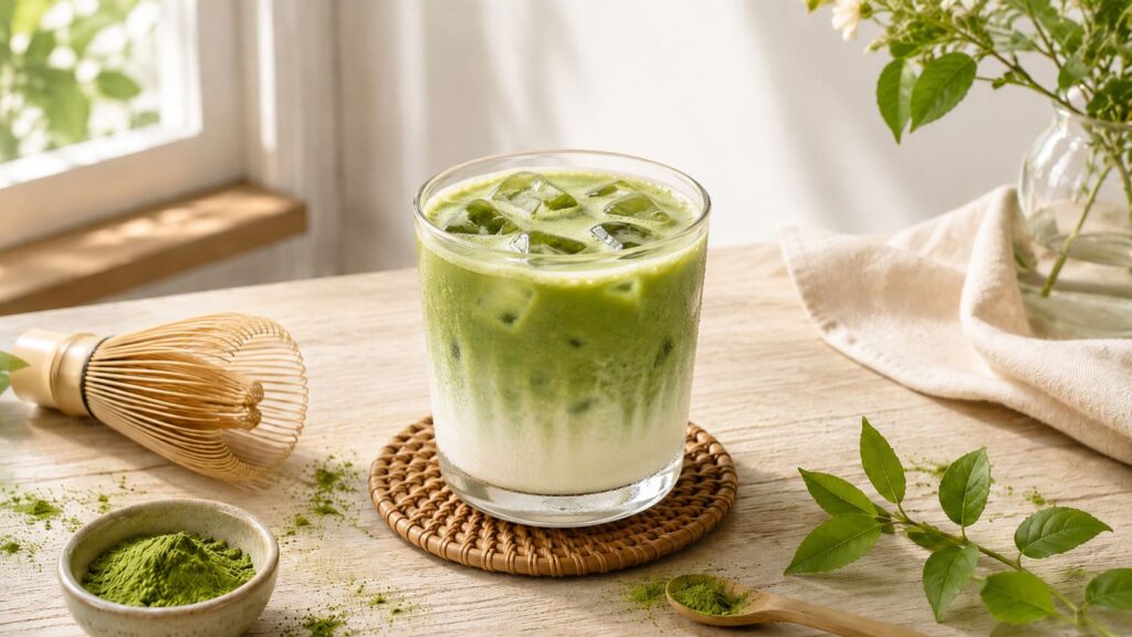 cách pha latte matcha